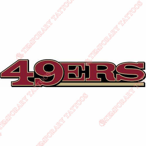San Francisco 49ers Customize Temporary Tattoos Stickers NO.744